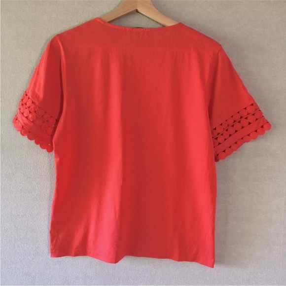 J. CREW Lace Trim Sleeve Top - Picture 4 of 10